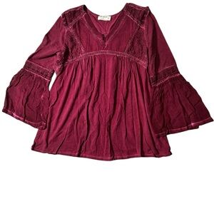 Ruff Hewn boho peasant whimsical Blouse women’s L
